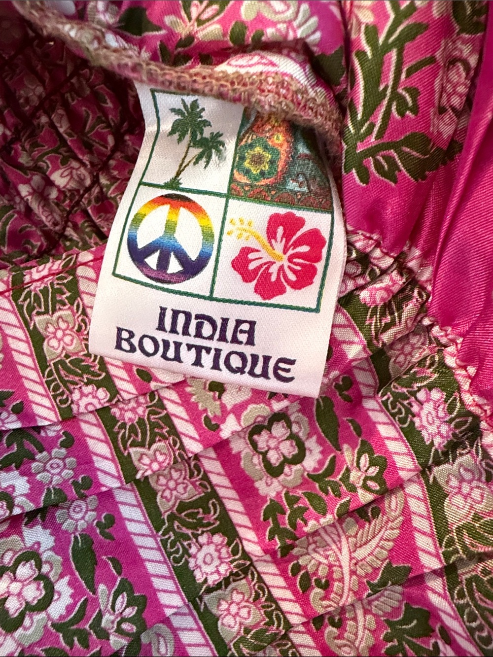 India Boutique Pink Floral Handkerchief-Hem Sundress - Picture 2 of 4